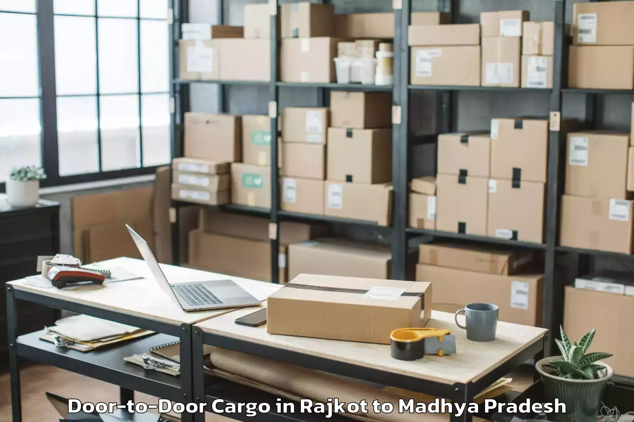 Book Rajkot to Malhargarh Door To Door Cargo Online